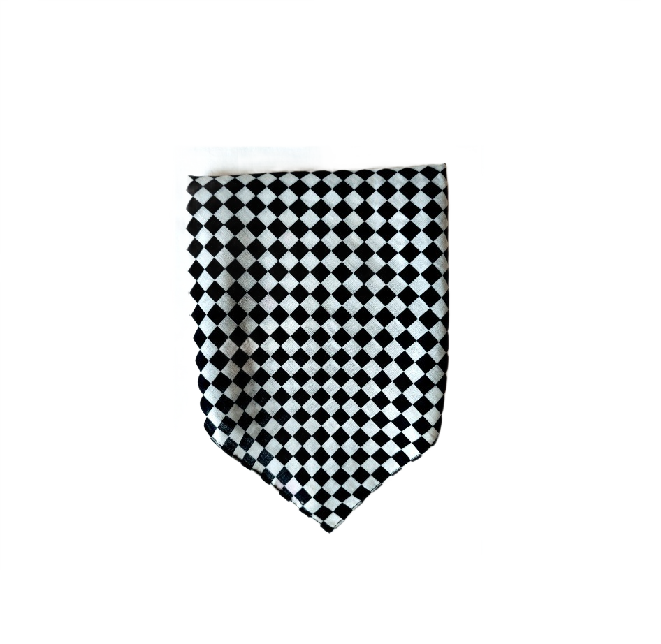 Bandana chess pattern black and white
